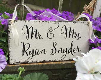 WEDDING SIGNS, Mr. & Mrs. Sign, Just Married Sign, Ring Bearer Signs, Flower Girl Signs, Mr. and Mrs Signs, 5.5 x 11.5