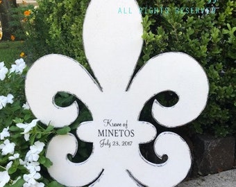 Wedding Guestbook, Guestbook Alternative, FLEUR De LIS, The KREWE, French Sign, New Orleans Bride, 29 x 21