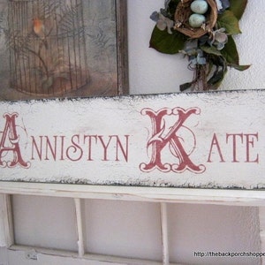 PERSONALIZED BABY GIFTS, Custom Name Signs, Signs for Girl's Room, 32 x 8 1/2 image 2
