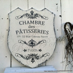 FRENCH SIGN | French Pastries | House of Pastries | Pastry Sign | French Bakery Sign  20 x 16