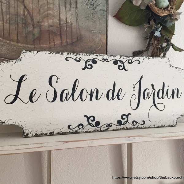 French Signs | The Garden Room | French Garden Signs | 22 x 8