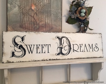 SWEET DREAMS, Sweet Dreams Sign, Nursery Signs, Baby Signs, 32 x 8 1/2