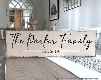 Personalized FAMILY Sign, Custom Sign, Wedding Sign, 7 x 24