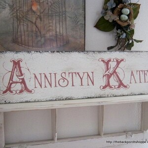 PERSONALIZED BABY GIFTS, Custom Name Signs, Signs for Girl's Room, 32 x 8 1/2 image 1