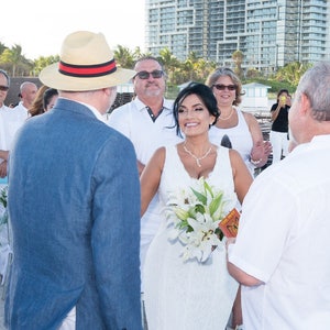 SHOES OPTIONAL, Bride and Groom, Beach Weddings, Mr and Mrs, INCLUDES 2 tall stakes 32 x 8 1/2 image 2