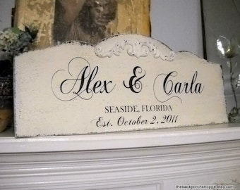 WEDDING SIGN, Family Name Sign, Bride and Groom Signs, Mr. and Mrs. Signs, Large Wedding Signs, 12 x 30