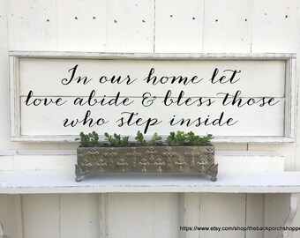 Farmhouse Sign | Blessing Sign | Family Sign | Inspirational Sign | Shiplap Style Sign | 33 x 11