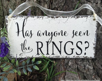 Has anyone seen the RINGS, Wood Wedding Signs, Ring Bearer Signs, Flower Girl Signs, Mr. and Mrs Signs, 5.5 x 11.5