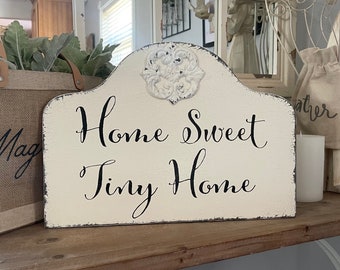 Home Sweet Tiny Home, Vintage Style Signs, 17 x 12