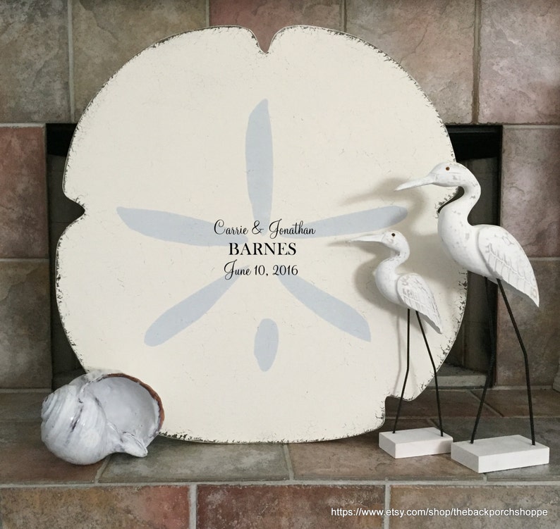 Wedding Guest Book Sand Dollar Sign Wedding Signs Guestbook Etsy