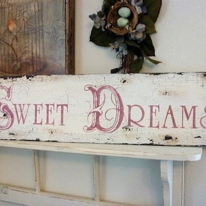 SWEET DREAMS, Sweet Dreams Sign, Nursery Signs, Baby Signs, 32 x 8 1/2