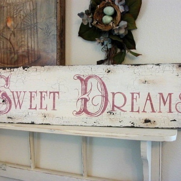 SWEET DREAMS, Sweet Dreams Sign, Nursery Signs, Baby Signs, 32 x 8 1/2