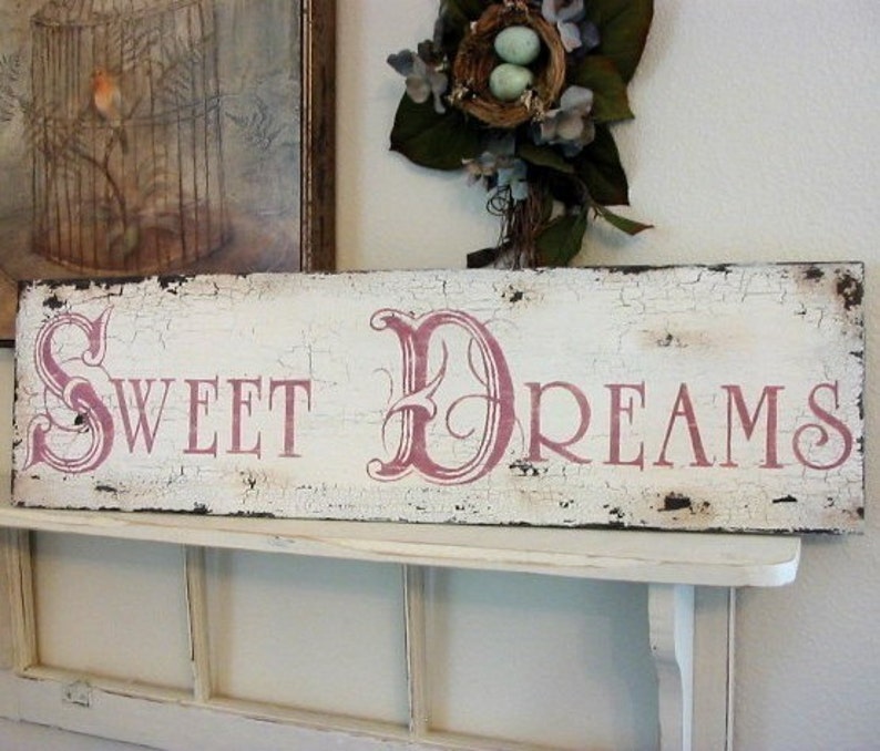 SWEET DREAMS, Sweet Dreams Sign, Nursery Signs, Baby Signs, 32 x 8 1/2 image 1