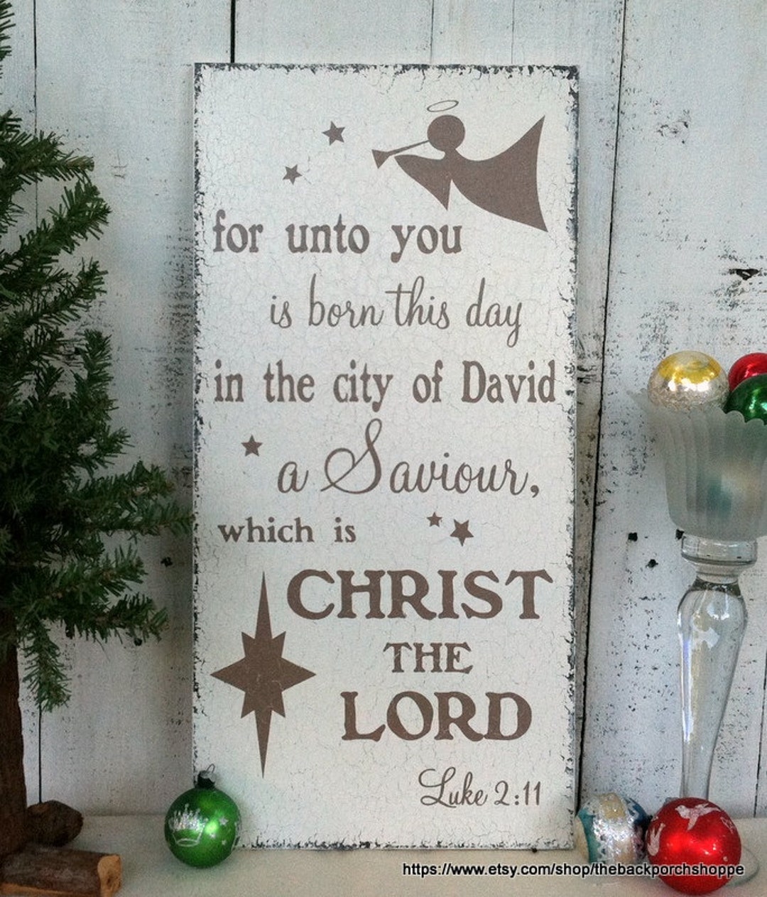 CHRISTMAS SIGNS Christmas Decorations Bible Quotes for Unto - Etsy ...