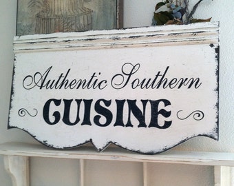 Kitchen Sign, SOUTHERN Cooking, French Cooking, Italian Food, Mexican Food, Vintage Kitchen Signs, 29 x 14