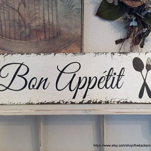BON APPETIT, French Signs, Kitchen Signs, Bon Appetit Signs, Home Decor ...