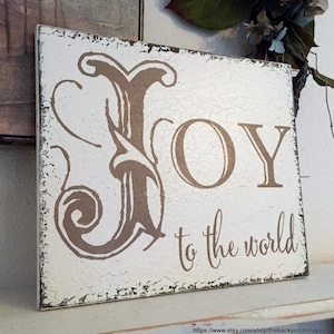 Christmas Signs, JOY to the world, Christmas Decorations, 10 x 12