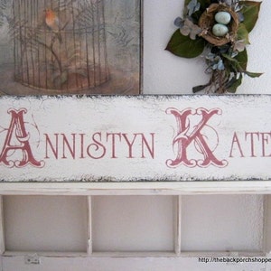 PERSONALIZED BABY GIFTS, Custom Name Signs, Signs for Girl's Room, 32 x 8 1/2 image 3