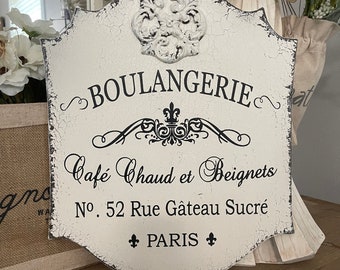 BOULANGERIE, French Sign, Kitchen Sign, French Bakery, 14 x 16.5