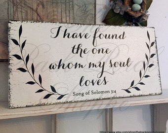 Wedding Signs, Valentine's Day Gift, SONG OF SOLOMON, Wedding Gift, 12 x 24