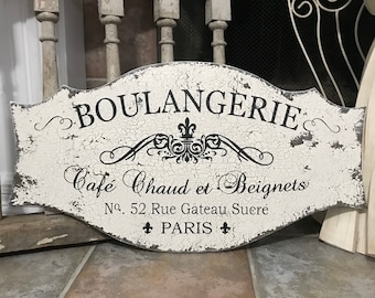 BOULANGERIE | French Signs | Kitchen Signs | French Bakery 27 x 14