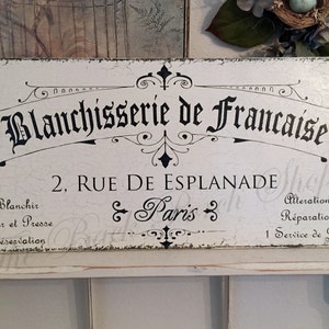 LAUNDRY SIGNS, FRENCH Signs, French Laundry Sign, Bathroom Signs, 12 x 24