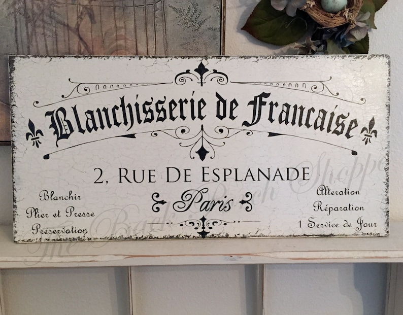 LAUNDRY SIGNS FRENCH Signs French Laundry Sign Bathroom Etsy