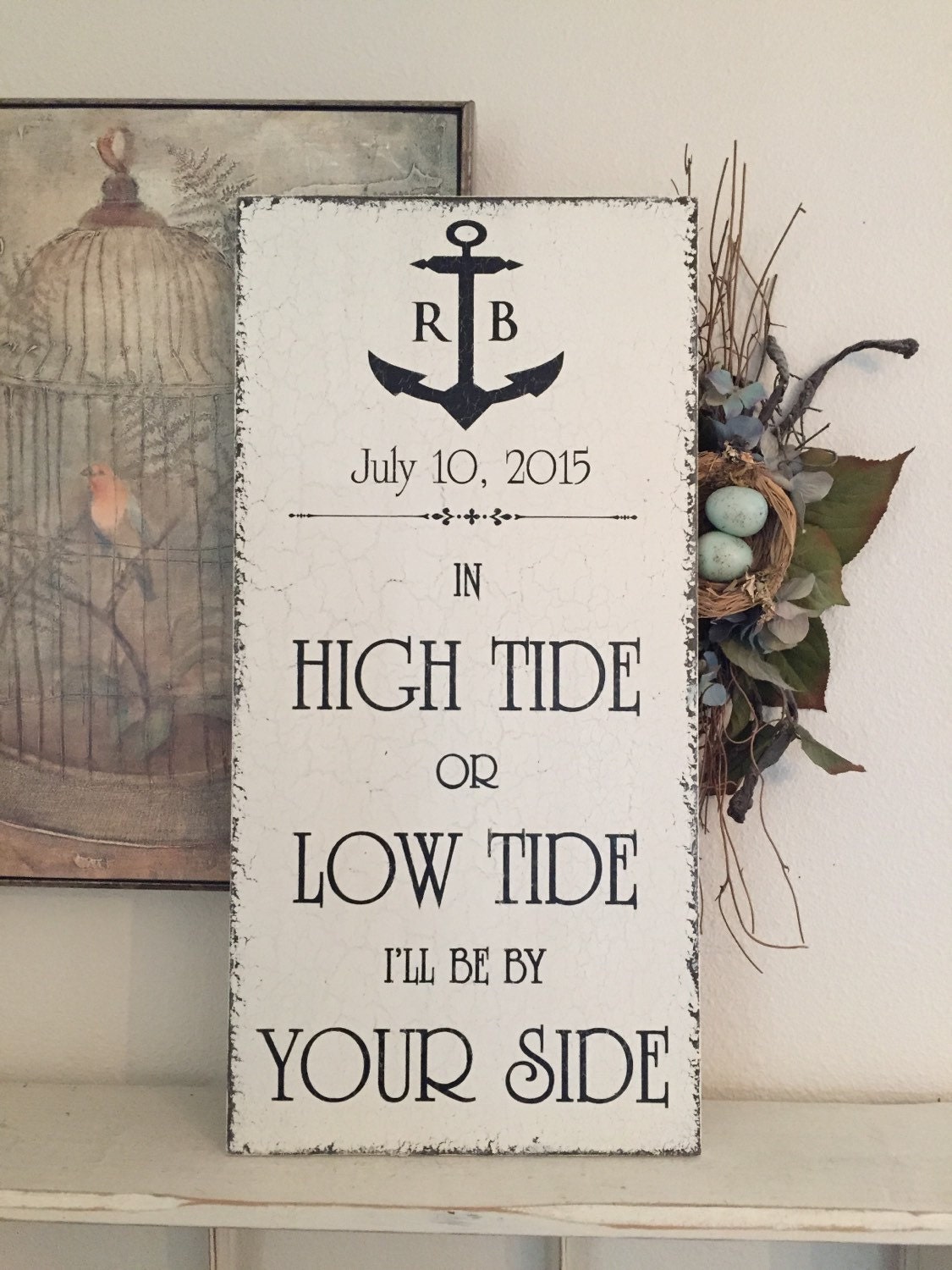 In High Tide or Low Tide I'll Always Be by Your Side, Personalized Old -  GoDuckee
