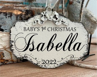 Baby's 1st CHRISTMAS ORNAMENT, Personalized Ornament, Keepsake Ornament