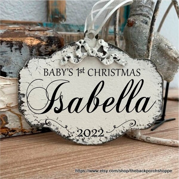 Baby's 1st CHRISTMAS ORNAMENT, Personalized Ornament, Keepsake Ornament