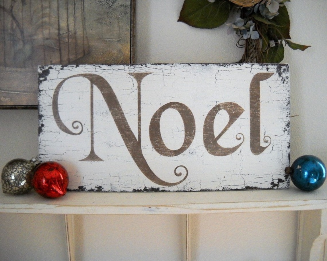 NOEL Sign Christmas Signs NOEL 9 X 18 as Seen in Better Etsy