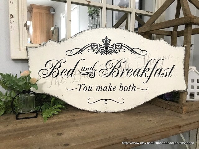 BED and BREAKFAST You Make Both Guest Room Signs Bedroom - Etsy Canada