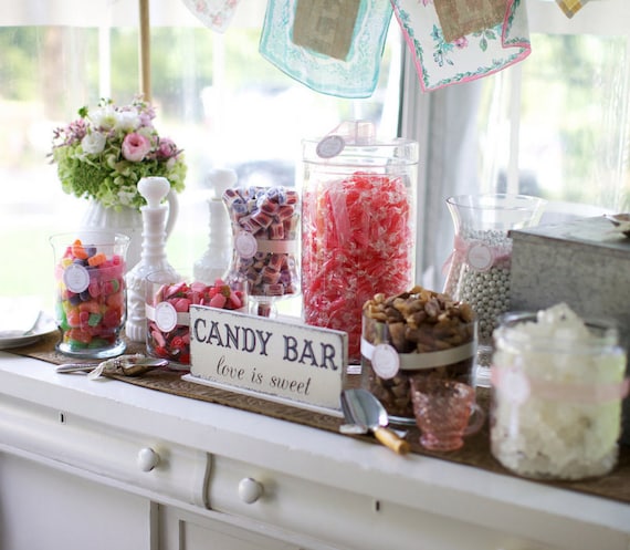 CANDY BAR Sign, Love is Sweet, Wedding Signs, ORIGINAL Design by