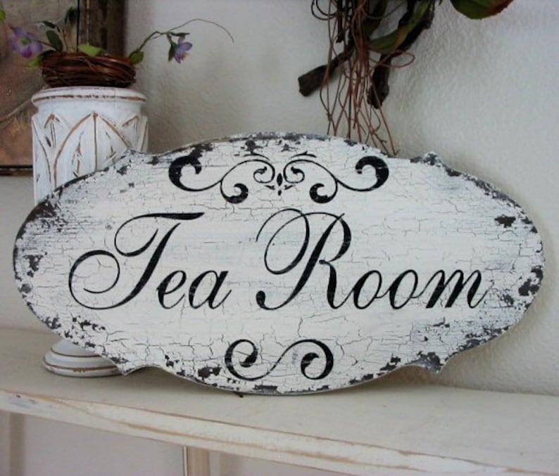 LAUNDRY Signs, Laundry Room Signs, TEA Room, BEAUTY Salon, Shabby Chic Style Signs 14 x 7 image 2