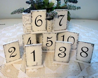 WEDDING TABLE Numbers, Wedding Table Decor, REVERSIBLE Signs, Self Standing Signs, Rustic Wedding Signs