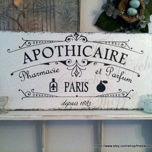 APOTHICAIRE, APOTHECARY, Pharmacy, First Aid Signs, Perfume, French Signs, Paris Signs, Bathroom Signs image 4