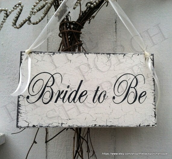 Bride to be chair sign sale