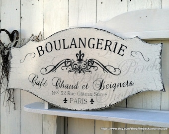French Signs | BOULANGERIE | French Kitchen Signs | French Bakery | Paris Signs | 27 x 14