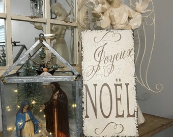 Christmas Signs, NOEL Signs, JOYEUX NOEL, Merry Christmas, Noel, French Christmas Signs, 9 x 18