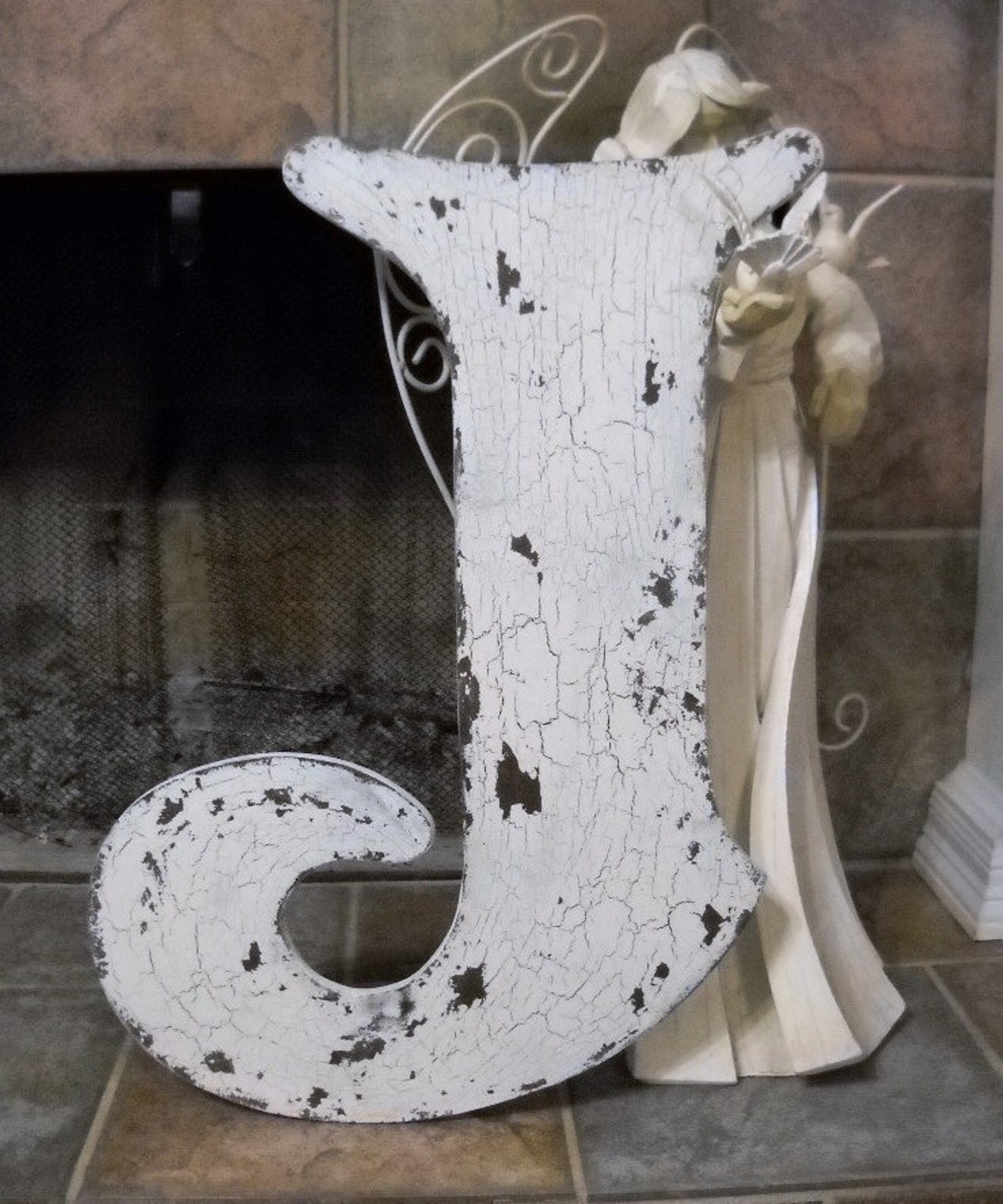 LETTER J 2 Ft. Tall Shabby Chippy Cottage Vintage Style Signs - Etsy