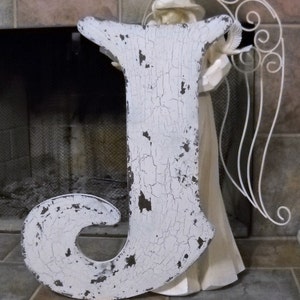 LETTER J 2 Ft. Tall Shabby Chippy Cottage Vintage Style Signs French ...