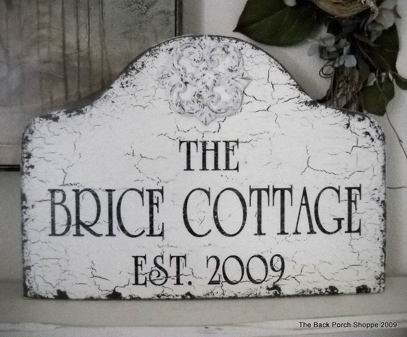 Family Name Signs WEDDING SIGN 17 x 12 Personalized Family Sign Cottage Sign