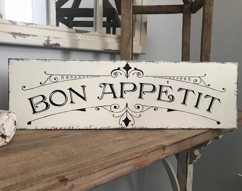 BON APPETIT French Signs Kitchen Signs Bon Appetit Signs | Etsy