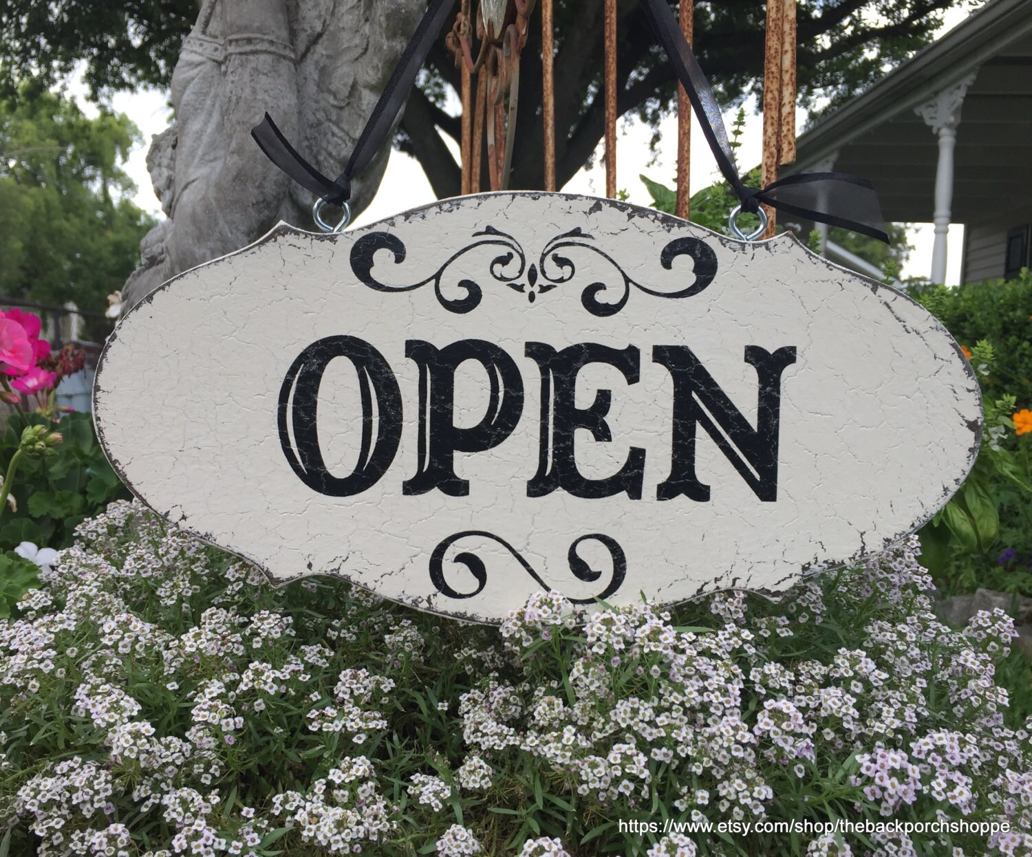 OPEN CLOSED Sign, Business Sign, Reversible Open Closed Signs, 7 X