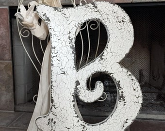 LETTER B 2 ft tall Wedding Guest Book or Home Decor - Save the Date, ANY LETTER A - Z