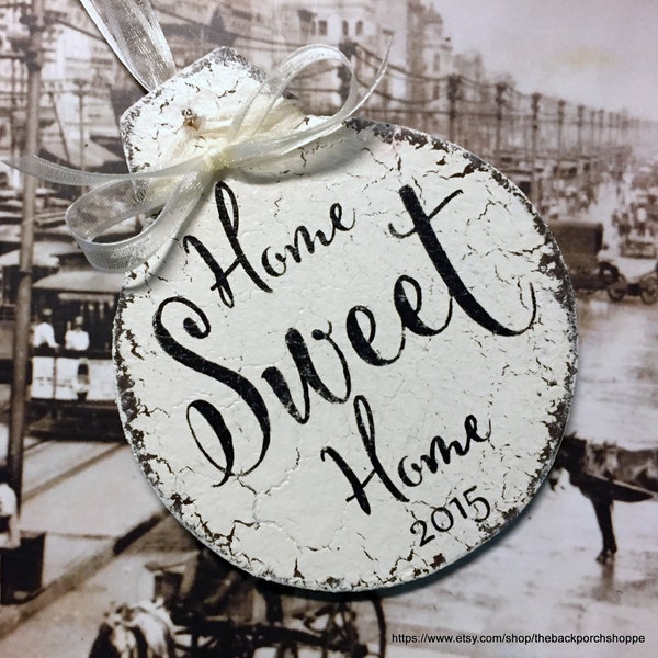 HOME SWEET HOME Ornament, Family Christmas Ornaments, 2019 Christmas Ornament, 3 1/2 x 4 1/4