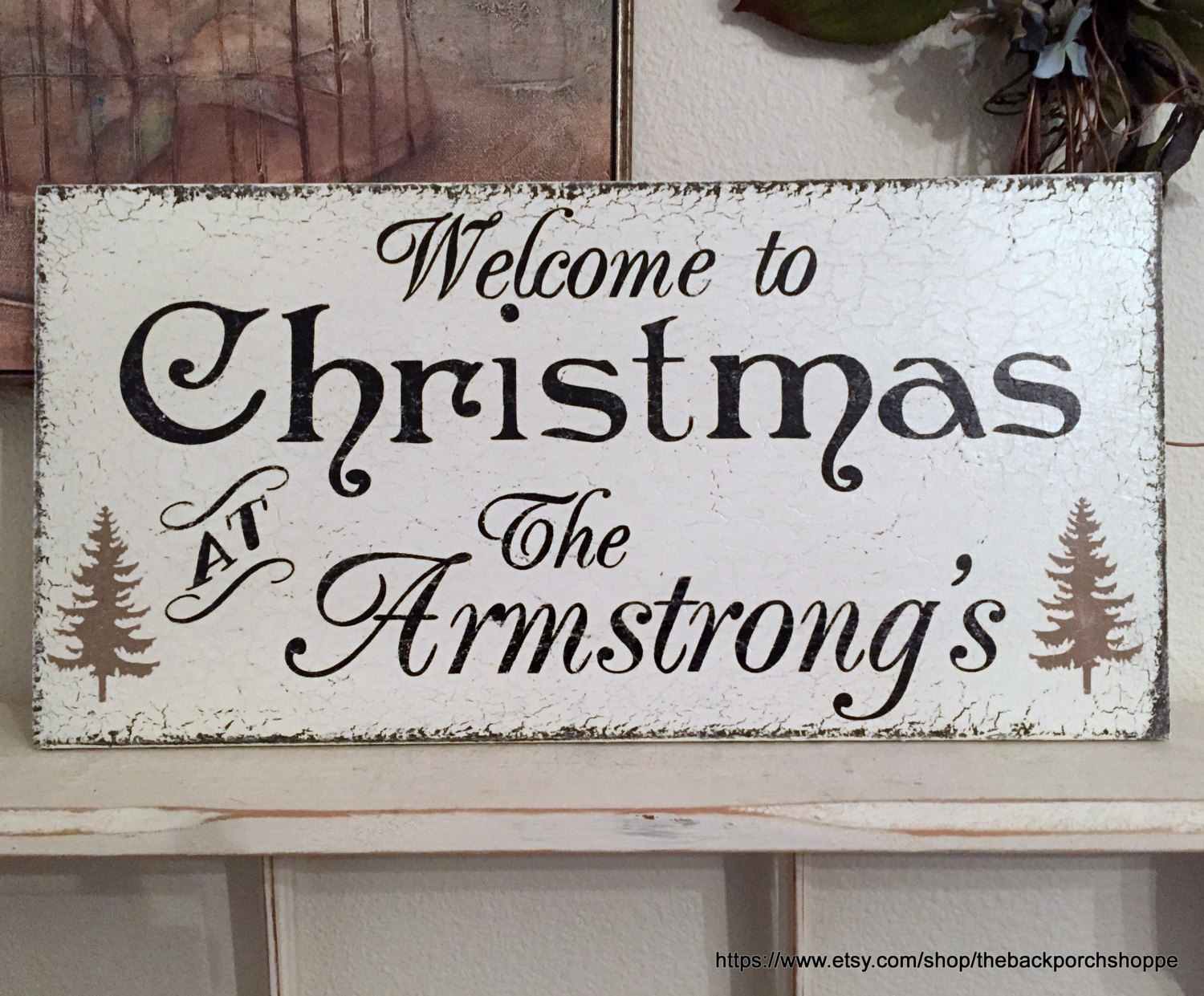 Christmas Sign, PERSONALIZED CHRISTMAS SIGN, Welcome Sign, 9 X 18 - Etsy