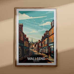 Wallsend Druck - Wallsend Poster, UK Wandkunst, England Wand Kunst Dekor, britisches Reiseplakat, Vereinigtes Königreich Druck, England Stadtkunst