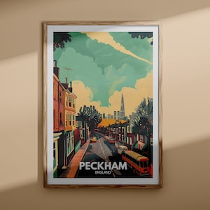 Peckham Druck - London Stadt Poster, Großbritannien Wandkunst, England Wand Kunst Dekor, britisches Reiseplakat, Großbritannien Druck, England Stadtkunst