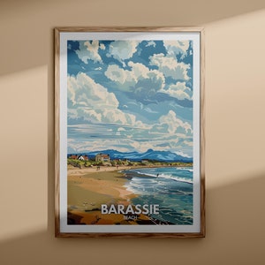 Barassie Beach Print – Barassie Beach poster, Barassie travel poster, Barassie wall art Print, United Kingdom Beach art, UK natural prints